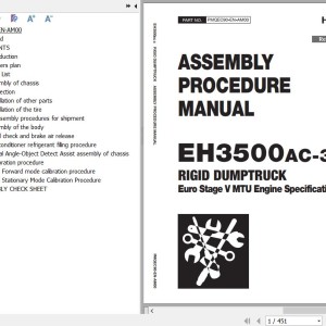 Hitachi EH3500AC-3 Euro Stage V MTU Engine Assembly Procedure Manual PMQEC90-EN-AM00