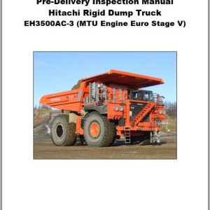 Hitachi EH3500AC-3 MTU Engine Euro Stage V Pre-Delivery Inspection Manual PDI-EH3500AC-3M4 Rev. 0