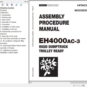 Hitachi EH4000AC-3 Assembly Procedure Manual PMQFB91-EN-AM00