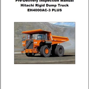 Hitachi EH4000AC-3 PLUS Pre-delivery Inspection Manual PDI-EH4000AC-3 PLUS Rev. 0