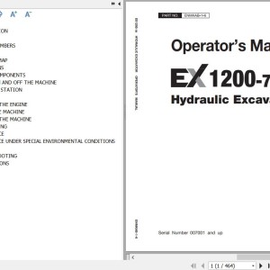 Hitachi EX1200-7B Operator’s Manual