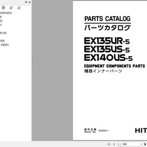 Hitachi EX135UR-5 EX135US-5 EX140US-5 Parts Catalog