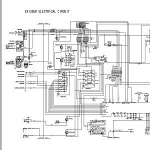 Hitachi EX135UR Electrical & Hydraulic Circuit Diagram TT191E-00