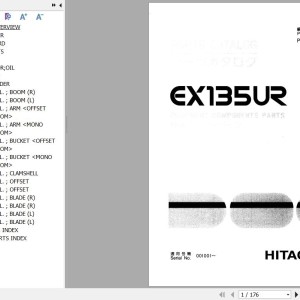 Hitachi EX135UR Parts Catalog