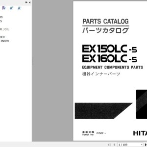 Hitachi EX150LC-5 EX160LC-5 Parts Catalog