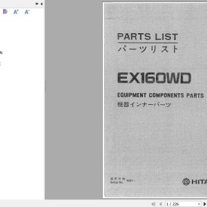 Hitachi EX160WD Parts Catalog