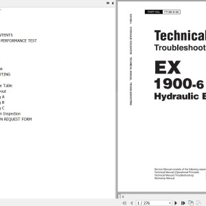 Hitachi EX1900-6 Technical Manual Troubleshooting TT18K-E-00