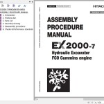 Hitachi EX2000-7 Cummins FCO Assembly Procedure Manual PMKDA90-EN-AM01