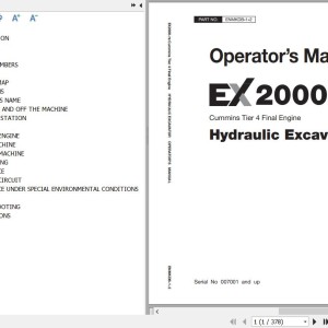 Hitachi EX2000-7B Cummins Tier 4 Final Operator’s Manual ENMKDB-1-2