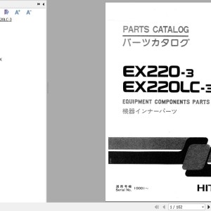 Hitachi EX220-3 EX220LC-3 Parts Catalog
