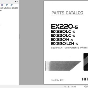 Hitachi EX220-5 220LC-5 230LC-5 230H-5 230LCH-5 Parts Catalog