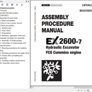 Hitachi EX2600-7 Cummins FCO Assembly Procedure Manual PMKEA90-EN-AM04(20230927)