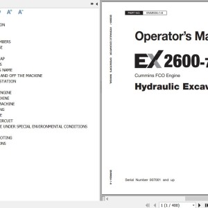 Hitachi EX2600-7 Cummins FCO Operator’s Manual ENMKEA-1-6