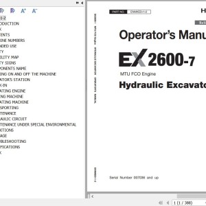 Hitachi EX2600-7 MTU FCO Operator’s Manual ENMKED-1-2