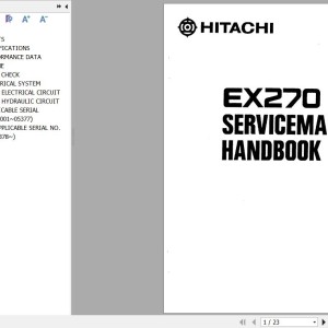 Hitachi EX270 Serviceman Handbook KH-051-01
