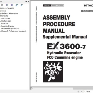 Hitachi EX3600-7 Cummins FCO Assembly Procedure Manual PMKFA91-EN-AM00(20230725)