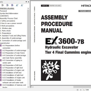 Hitachi EX3600-7B Cummins T4F Assembly Procedure Manual PMKFB91-EN-AM01