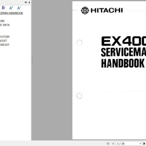 Hitachi EX400 Serviceman Handbook KH-060-00