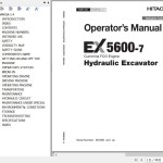 Hitachi EX5600-7 Cummins FCO Operator's Manual ENMKGA-1-4