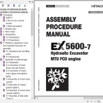 Hitachi EX5600-7 MTU FCO Assembly Procedure Manual PMKGD90-EN-AM00