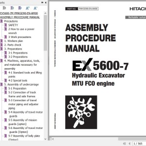 Hitachi EX5600-7 MTU FCO Assembly Procedure Manual PMKGD90-EN-AM00