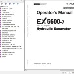 Hitachi EX5600-7 MTU FCO Operator's Manual ENMKGD-1-3