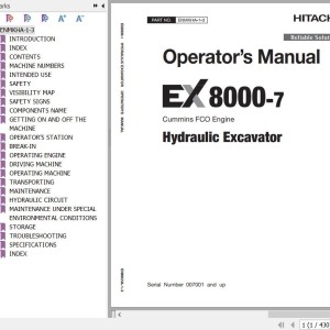 Hitachi EX8000-7 Cummins FCO Operator’s Manual ENMKHA-1-3
