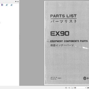 Hitachi EX90 Parts Catalog