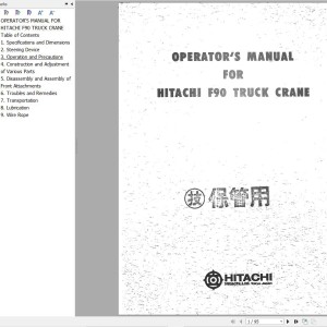 Hitachi F90 Operation Manual