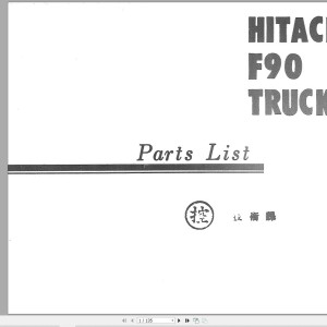 Hitachi F90 Parts Catalog P370-1