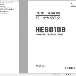 Hitachi HE6010B Parts Catalog P2B5-BB1-1 EN JP