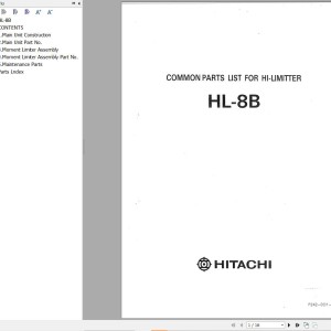 Hitachi HL-8B Parts Catalog P242-DD1-2 EN JP