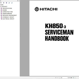 Hitachi KH850-3 Serviceman Handbook KH067-00