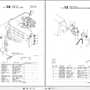 Hitachi LX30 Yanmar 4TNA78T-LRFA Engine Parts Catalog