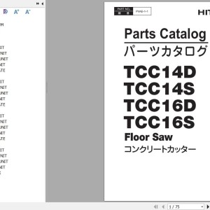 Hitachi TCC14D 14S 16D 16S Parts Catalog PVAE-1-1