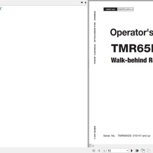 Hitachi TMR65KDS Operator's Manual