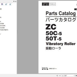 Hitachi ZC50C-5 ZC50T-5 Parts Catalog