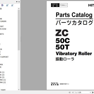 Hitachi ZC50C ZC50T Parts Catalog PTCBA0-1-1