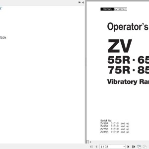 Hitachi ZV55R ZV65R ZV75R ZV85R Operator's Manual