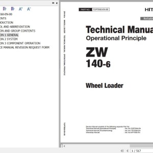 Hitachi ZW140-6 Technical Manual Operational Principle TOPTE60-EN-00