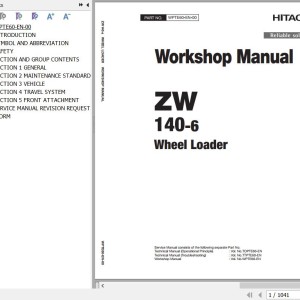 Hitachi ZW140-6 Workshop Manual WPTE60-EN-00