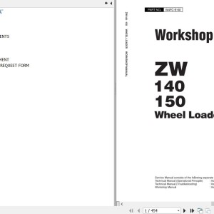 Hitachi ZW140 ZW150 Workshop Manual W4FC-E-00