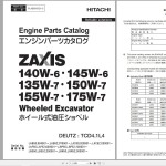 Hitachi ZW140W-6 to ZW175W-7 DEUTZ Engine TCD4.1L4 Parts Catalog PLAB50-EG1-3