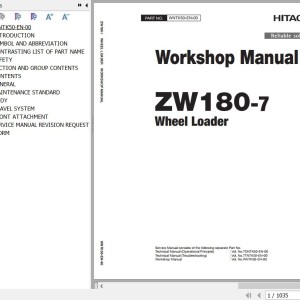 Hitachi ZW180-7 Workshop Manual WNTK50-EN-00(20220428)