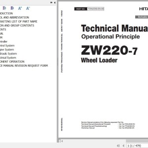 Hitachi ZW220-7 Technical Manual Operational Principle TONUD50-EN-00