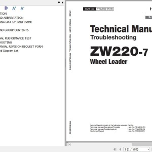 Hitachi ZW220-7 Technical Manual Troubleshooting TTNUD50-EN-00