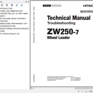 Hitachi ZW250-7 Technical Manual Troubleshooting TTNUE50-EN-00