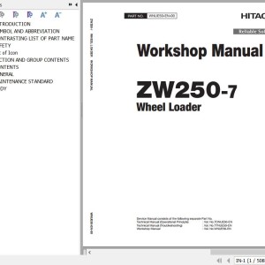 Hitachi ZW250-7 Workshop Manual WNUE50-EN-00