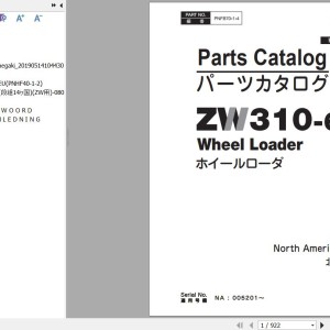 Hitachi ZW310-6 Parts Catalog