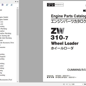 Hitachi ZW310-7 CUMMINS L9 Engine Parts Catalog